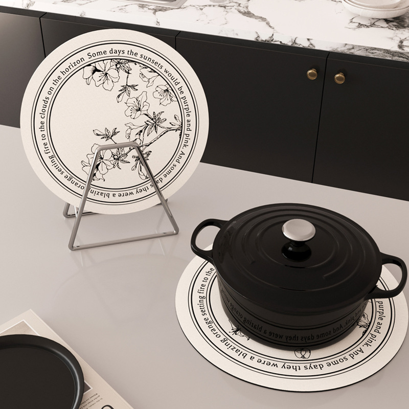 almohadilla de platos de comedor de alta resistencia al cojín de aislamiento térmico almohadilla de taza absorción de agua resistente a altas temperaturas almohadilla de platos domésticos almohadilla de mesa de comedor libre de lavado