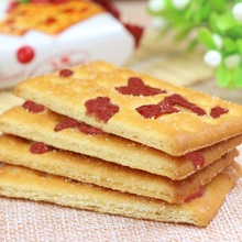 金富士蔓越莓夾層餅干360g 提子草莓果干餅早餐夾心餅干糕點零食