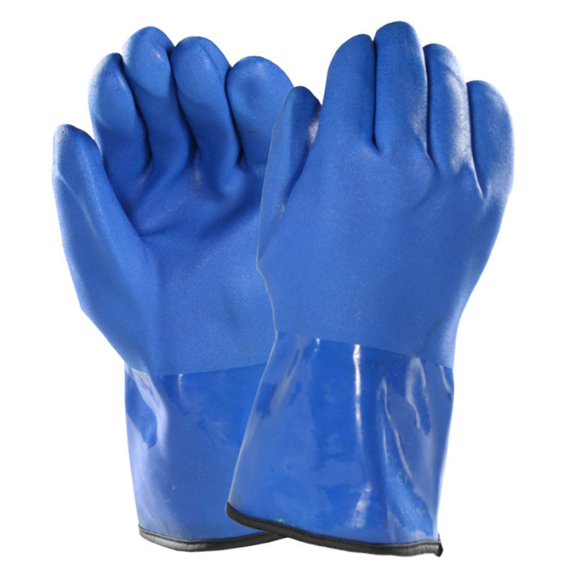 海太尔 10-235 PVC橡胶防滑耐磨防寒防水防化手套30厘米