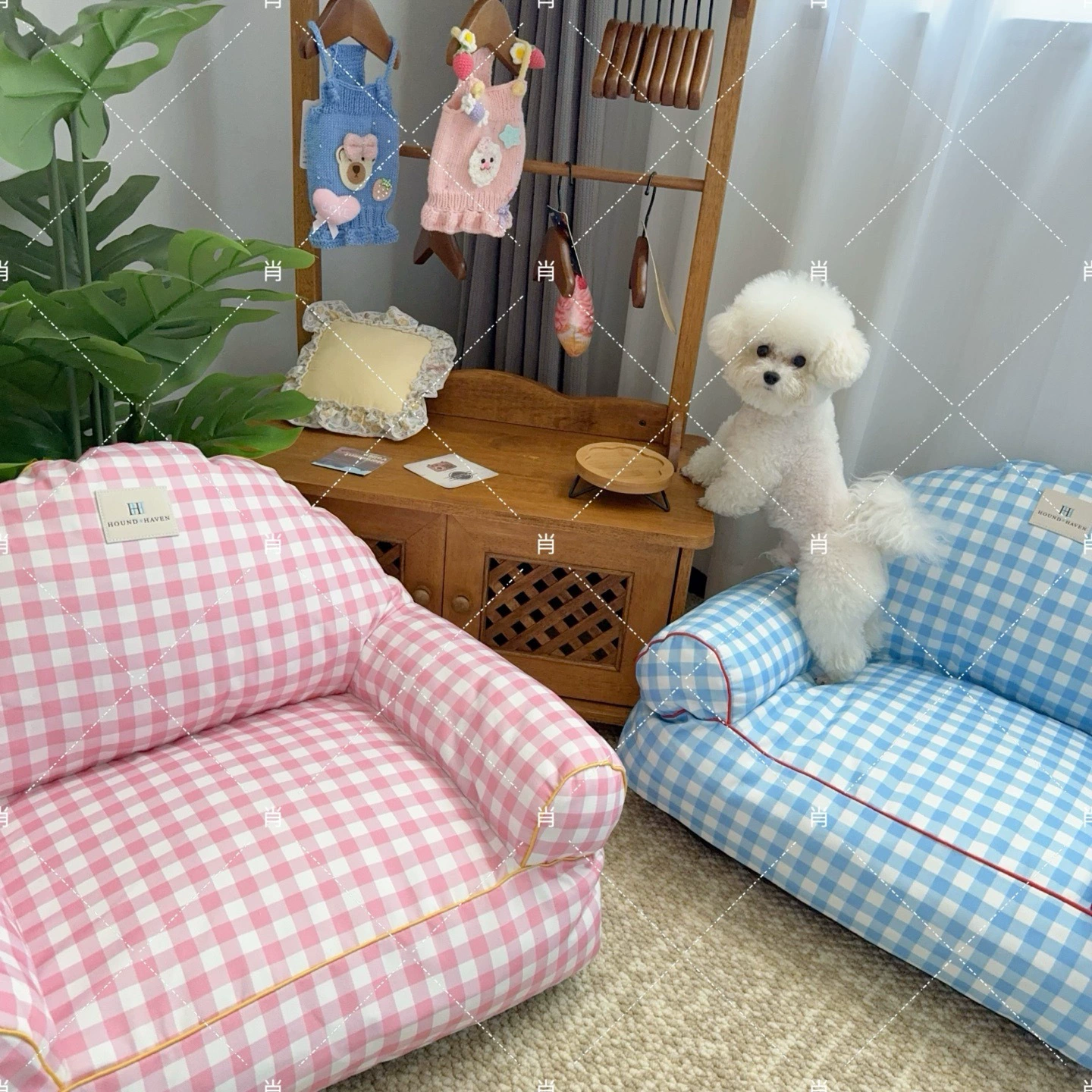 Диван-кровать для домашних животных, спинка, кровать для собак, высококачественный полностью съемный трехмерный диван, удобный четырехсезонный диван-кровать Teddy Bichon