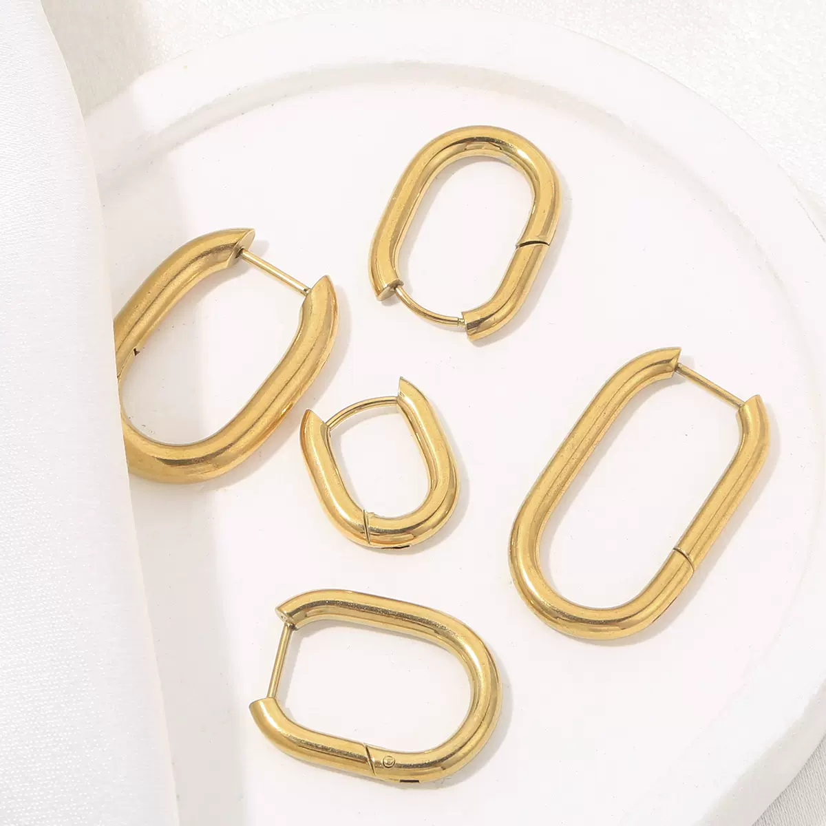 不锈钢个性耳环潮流欧美风电镀工艺手工diy耳环耳饰精致挂件批发