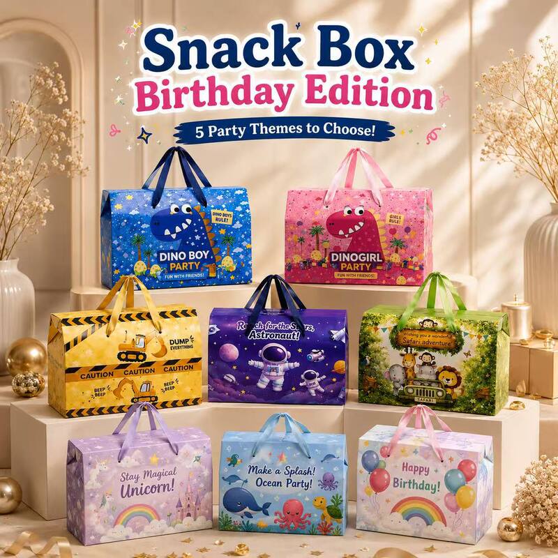 Cartoon Printed Portable Gift Box Children's Birthday Souvenir Gift Box Party Candy Gift Storage Paper Box Cartoon Printed Portable Gift Box Children's Birthday Souvenir Gift Box Party Candy Gift Storage Paper Box