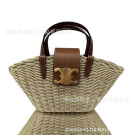 网红同款草编包百搭通勤款小众2026编织包女士手提包单肩斜跨包夏