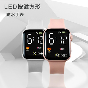 High Yan Value Student Party Rainbow Square LED Electronic Watch Fashion Love Digital Sports Waterproof Electronic Watch
