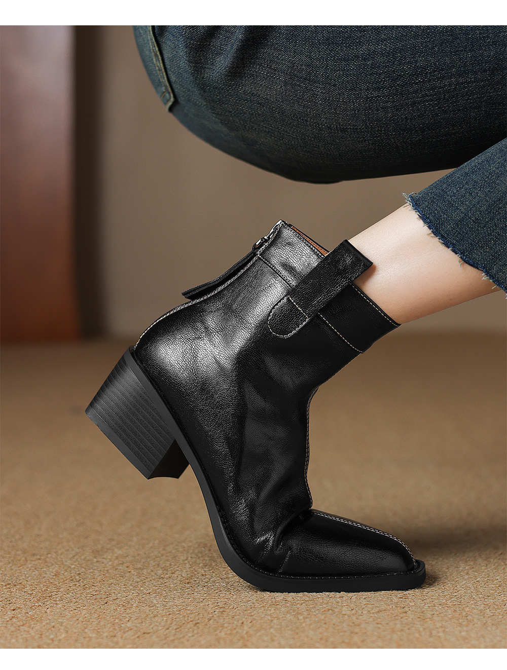 anuke アンヌーク　Round Leather Boots anuke(アンヌーク) Round Leather Boots | サウスオレンジ