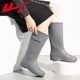Huili rain shoes 873 women waterproof non-slip high water shoes wear-resistant outer wear long tube rubber shoes fashion rain shoes wholesale