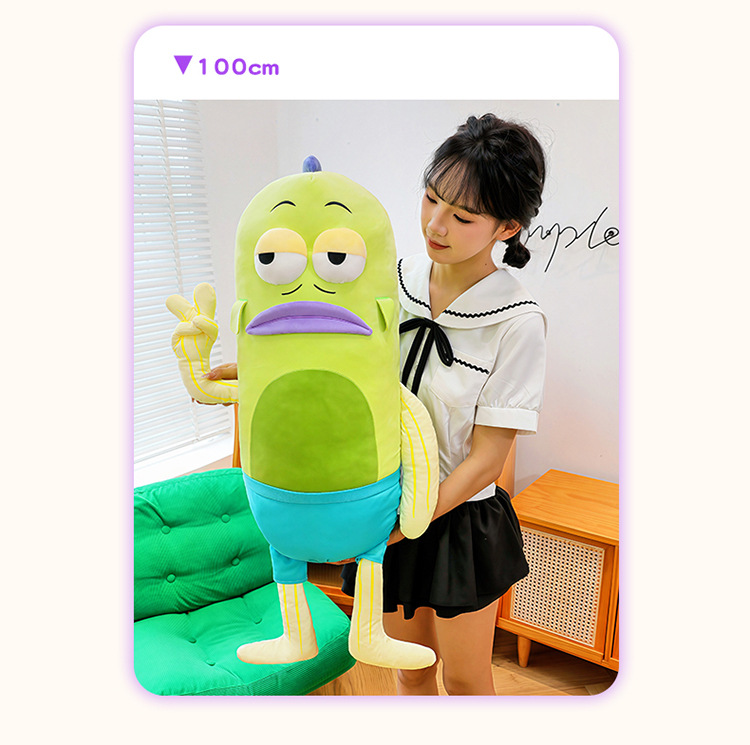 New ugly fish plush pillow, funny silly fish stuffed toy, wholesale pillow doll decoration