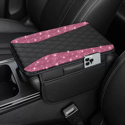 Armrest box pad Mat, Cross-Border Hot-Selling Diamond-Encrusted Height-Increasing Cushion - pink-diamond