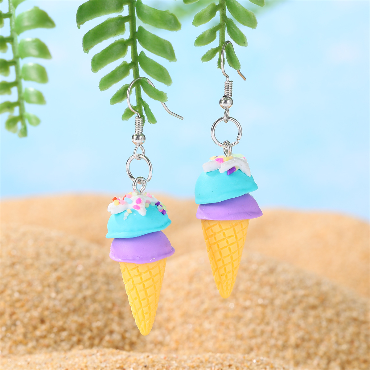 1 Pair Quantity 1 Pair Cute Classic Style Ice Cream Soft Clay Drop Earrings