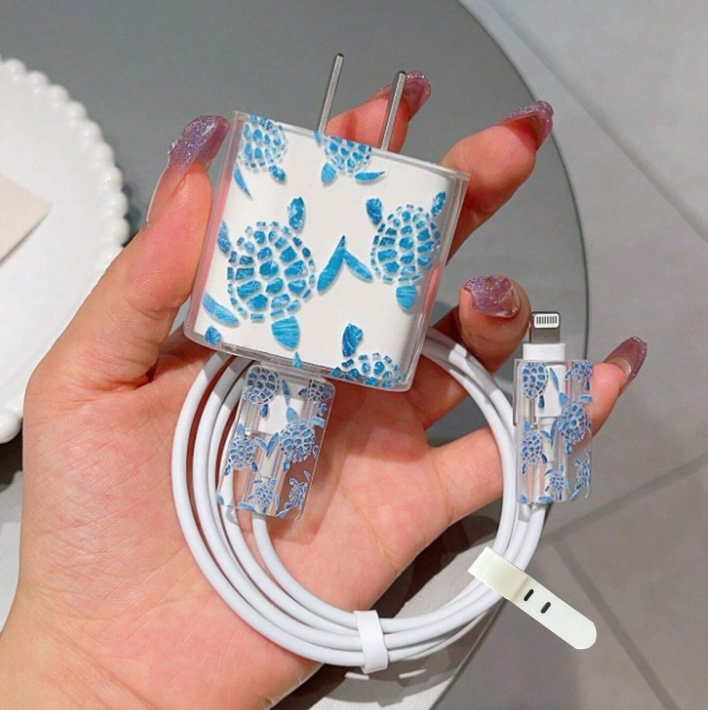 Apple 13 Funda protectora de datos Funda protectora de cargador de 20w Funda protectora de cable de datos Juego de cuatro piezas