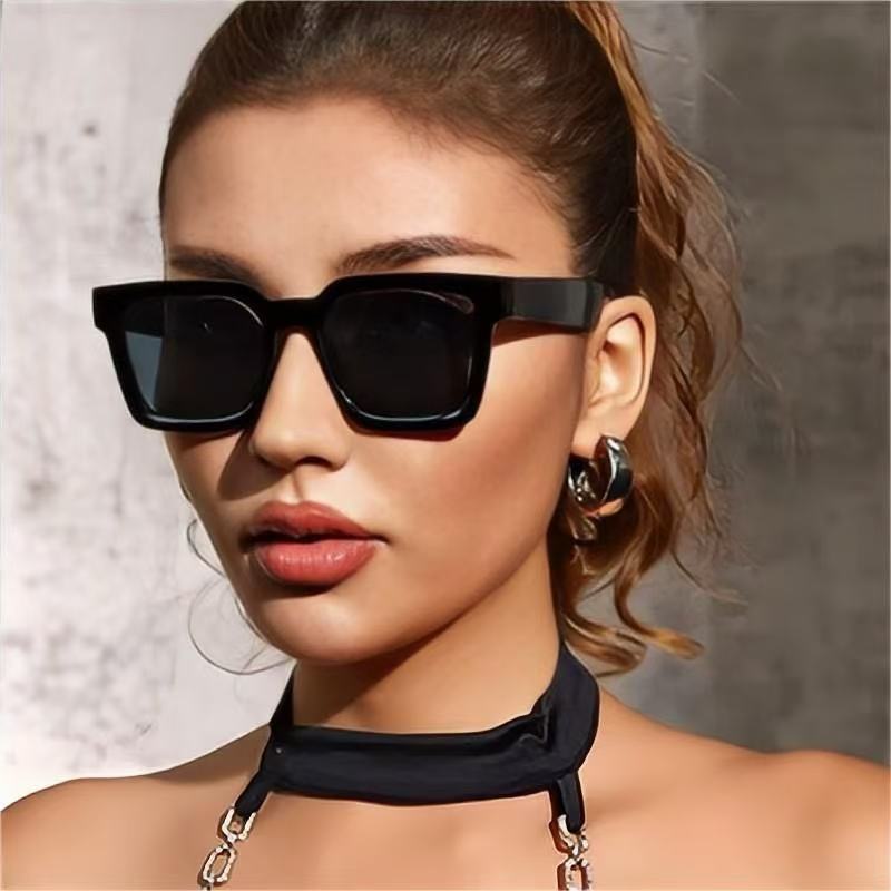 Fashionable Cross-Border European and American Style High-End Thick-Frame Sunglasses That Make the Face Look Smaller, Personalized Street Style Uv Protection Sunglasses for Women and Men Fashionable Cross-Border European and American Style High-End Thick-Frame Sunglasses That Make the Face Look Smaller, Personalized Street Style Uv Protection Sunglasses for Women and Men
