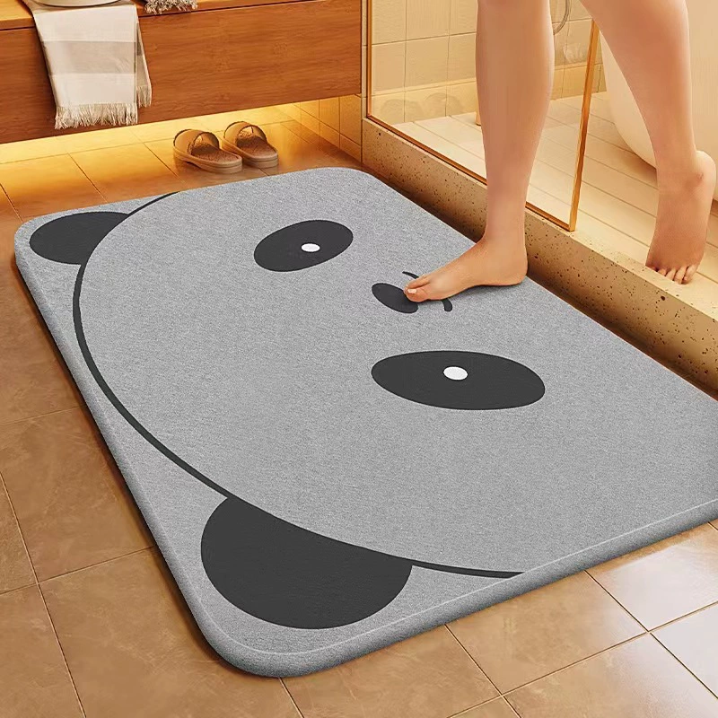 柔らかい珪藻泥バスルーム瞬間吸収性フロアマット浴室ドアノンスリップ速乾性トイレ足マットドアマットホームカーペット|undefined