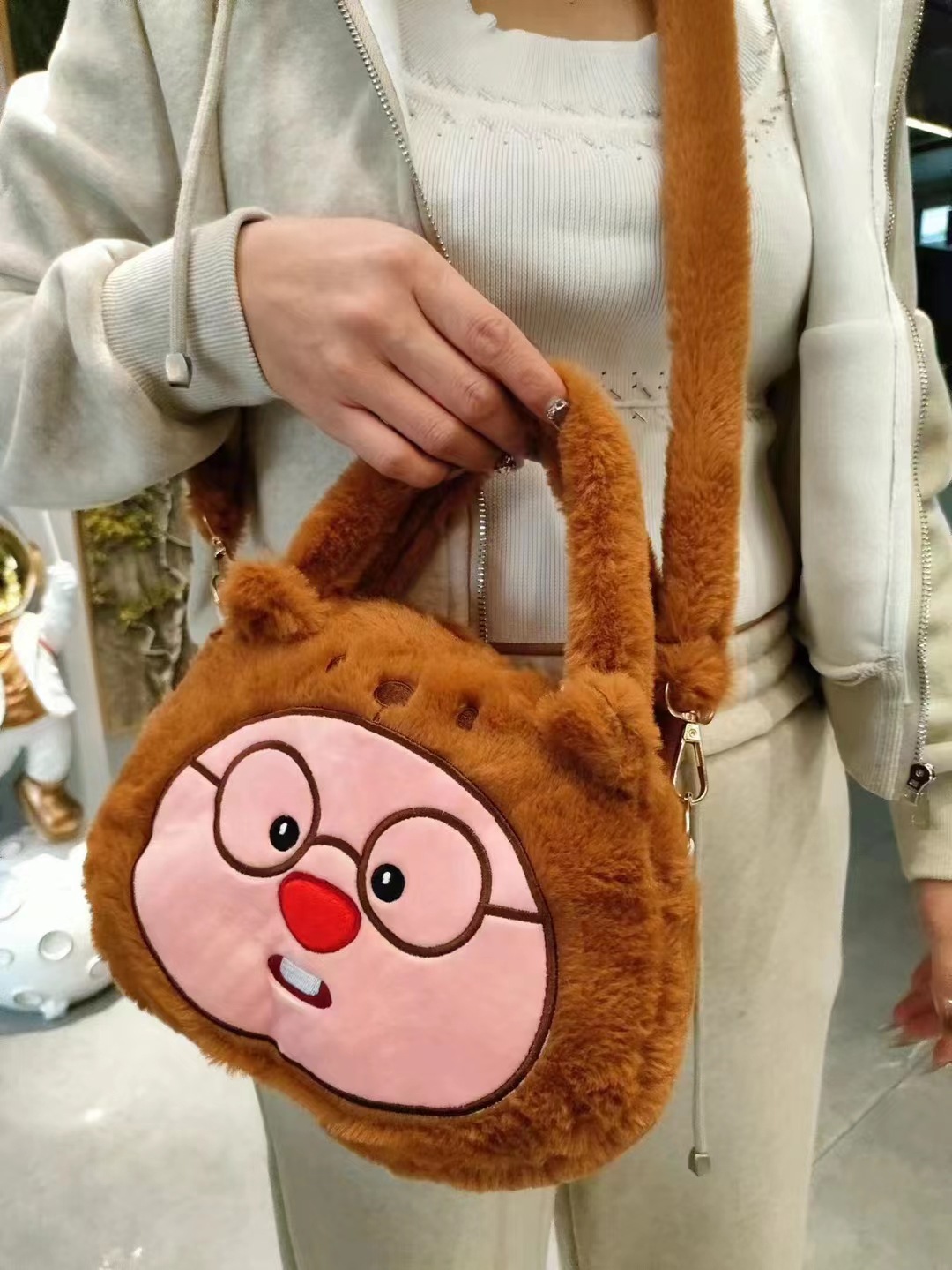 Nuevos niños lindo juguete bolso de hombro animal de dibujos animados muñeca de peluche bolso de regalo al por mayor image 48