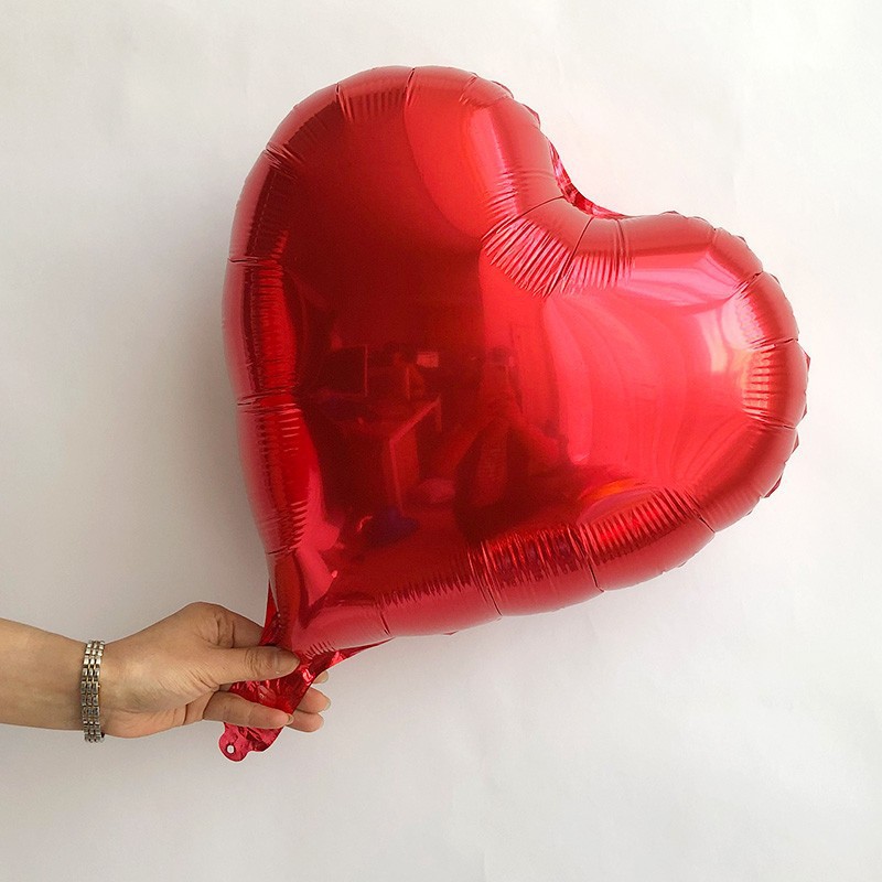 Transfronterizo de 18 pulgadas amor luz versión color sólido oro plata fiesta de cumpleaños decoración papel de aluminio globo de aluminio al por mayor