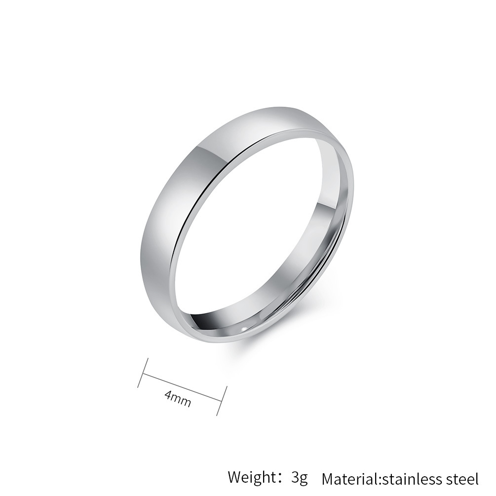 Vacuum Plating Gold Plating Process Rings Classification Men's Unisex Classic Style Rings Solid Color Horse 304 Stainless Steel Titanium Steel Vacuum Plating Men Band Rings