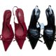 Za New High Heels Autumn and Winter 2024 French Red Painted Bow Decoration Fashion Shallow Sandals for Women Commuter Women