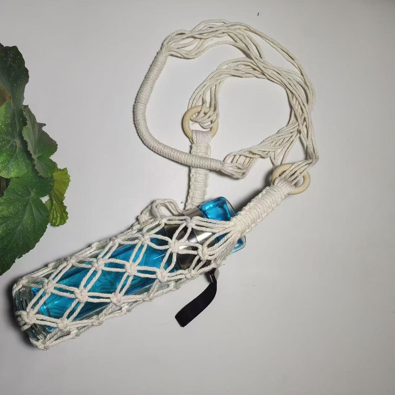 [나무링 물병 크로스백] 포켓 직경 10cm, 높이 26cm