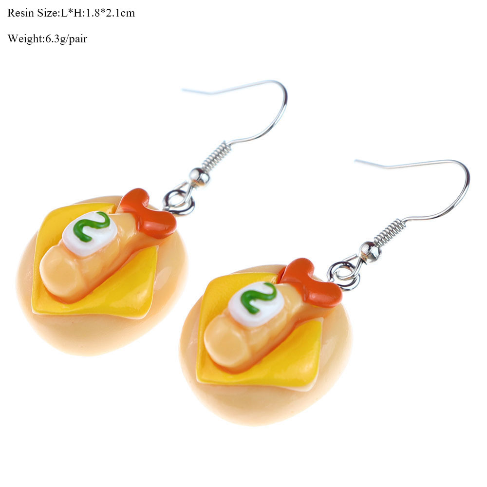 1 Pair Quantity Wholesale Jewelry Cute Fruit Plastic Resin Patchwork Drop Earrings