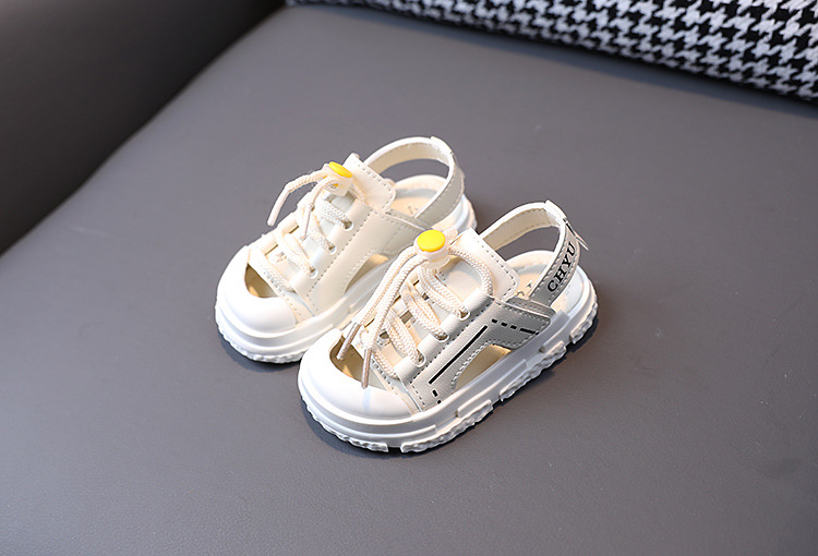 Children's Baotou Sandals 2023 Summer Boys Baby Soft Sole Velcro Beach Girls Korean Edition Sports Shoes_voghion.com