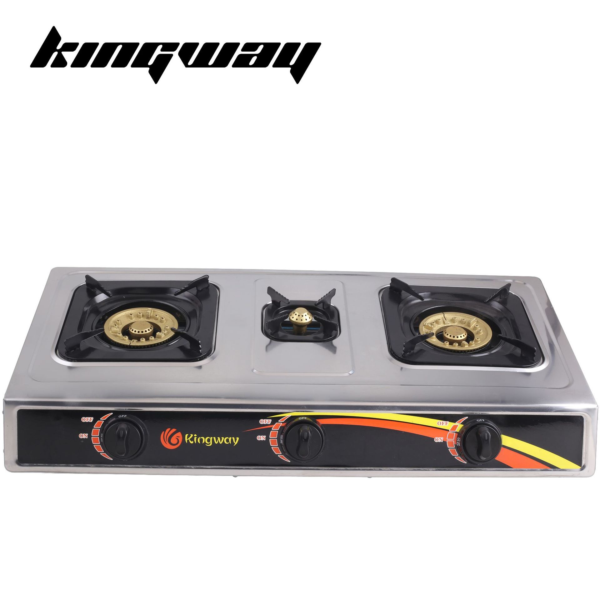 Kingway厂家直销外贸燃气灶不锈钢煤气灶东南亚热销灶具GAS STOVE
