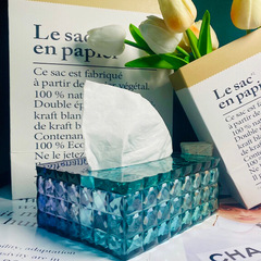 Puffy DIY Mirror Diamond Stacking Fun Tissue Box Gel Mold, Table Decor Diamond Storage Box Mold