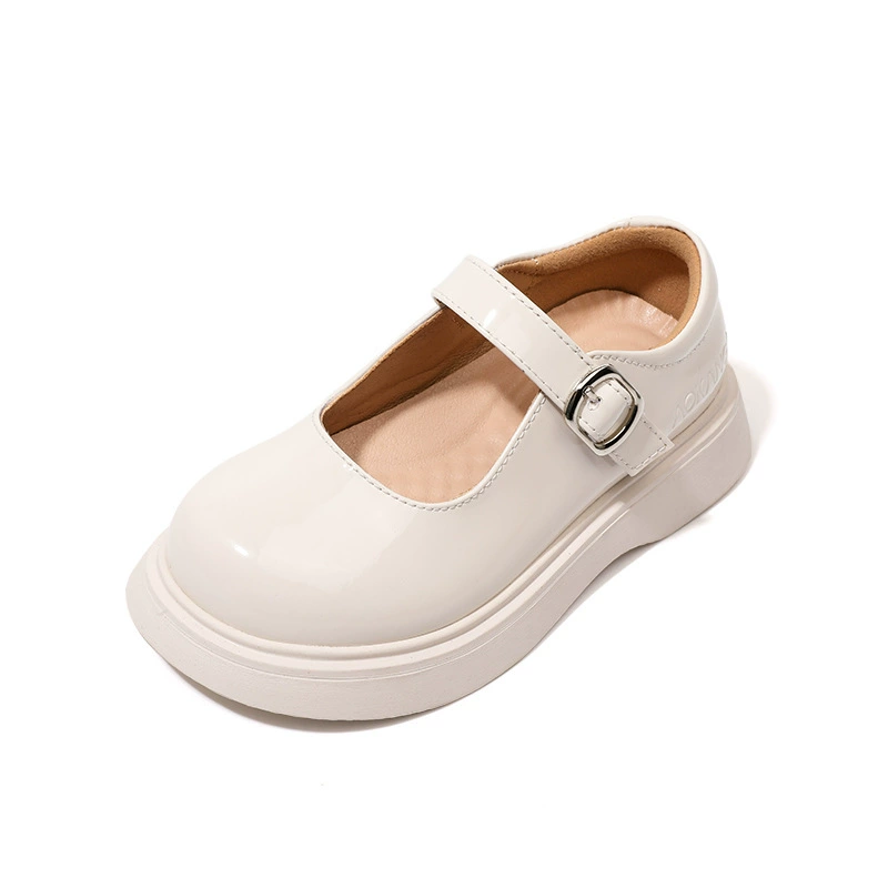 Маленькие кожаные туфли для девочек, весна-осень 2022, черные детские туфли на высоком каблуке Мэри Джейн принцессы в британском стиле, детские туфли на плоской подошве JK для девочек