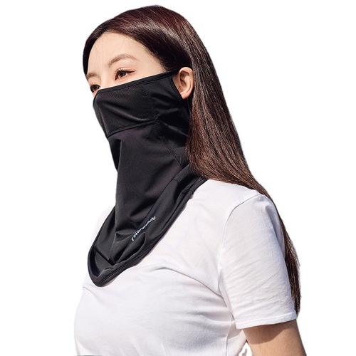 Princess Lulu Summer Ice Silk Cool Sensation Sunshade Mask for Outdoor Cycling - Breathable, Sun Protection, UV Shielding