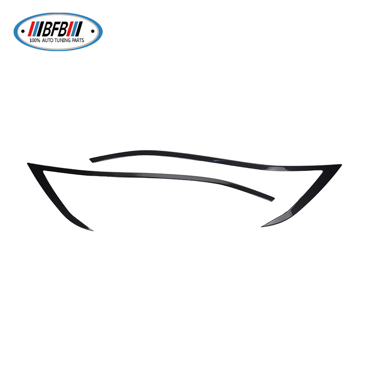 100% Real Carbon Fiber Headlight Eyebrow - For Tesla Model S 2016-2018 - Carbon Fiber LED Eyebrow