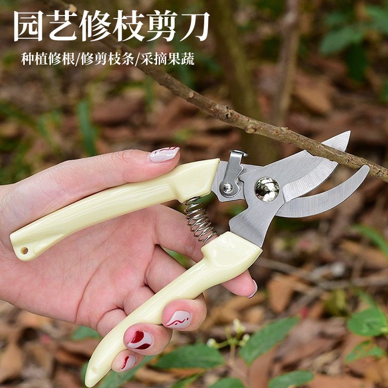 厂家现货强力不锈钢园林修枝剪多功能园艺剪刀果园花枝嫁接树枝剪