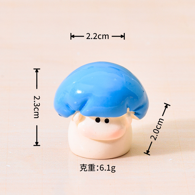 新品潮玩迷你树脂蘑菇模型创意微景观车内装饰摆件娃屋diy装饰品|undefined