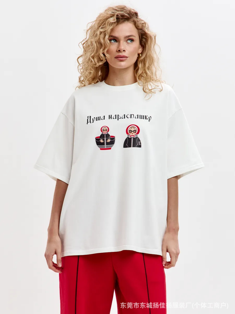 Cotton cartoon cute fashionable comfortable short sleeve T-shirt
