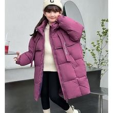 2025新生儿加厚羽绒棉服-洋气中长款双拉链棉服女童