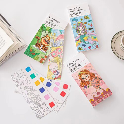 Children's watercolor painting book kindergarten baby diy graffiti book coloring painting portable picture book wholesale