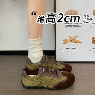 板鞋低帮系带新款秋季时尚复古女鞋休闲鞋美德训拉德阿甘平底2026