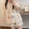 South Korean goods, pijama, thin shorts, loose fit, with short sleeve, Korean style, wholesale