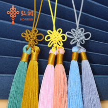 弘润双拼色双流苏吊穗垂顺中国结流苏汽车挂件书签流苏穗子批发