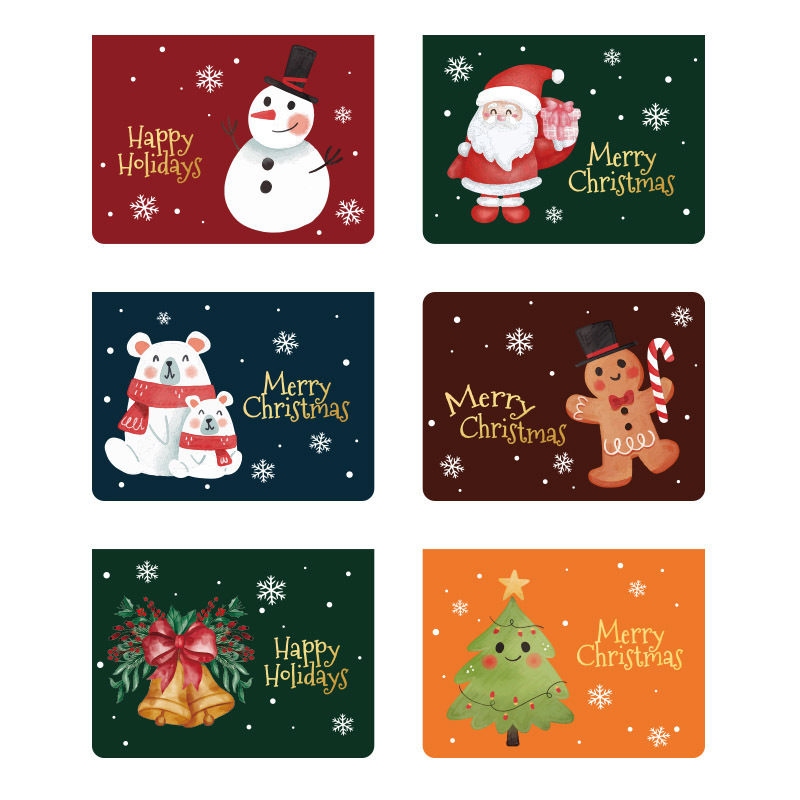 24 個のクロスボーダークリスマスグリーティングカード装飾小さなグリーティングカードギフトギフトカード感謝祭の祝福外国貿易カード|undefined