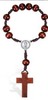 Spot supply 8*10 wooden bead handmade lines to compile European and American retro necklace light coffee color