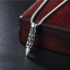 Men's retro bullet stainless steel, pendant, necklace, 2023 collection, European style, punk style