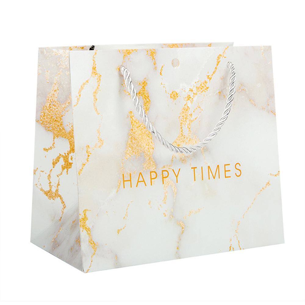 Logotipo personalizado al por mayor bolsa de regalo de mármol bolsa de papel bolsa de ropa bolsa de joyería bolso rosa