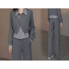 一件代发直播爆款  以优雅的方式穿着，展现女性的成熟女装两件套