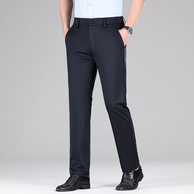 Freizeithosen für Herren sind bequem, knitterfrei und pflegeleicht. Ultradünne Hose aus Eisseide mit geradem Bein_voghion.com