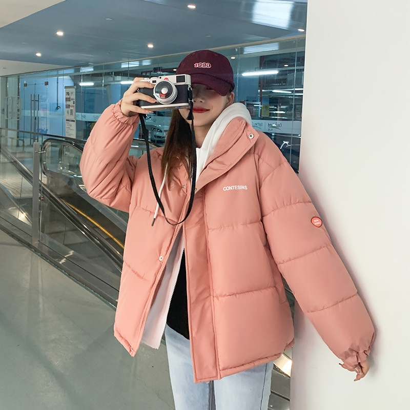 Invierno 2023 nuevo estilo coreano falso de dos piezas de algodón grueso ropa de moda de algodón de mujer pan largo chaqueta de algodón