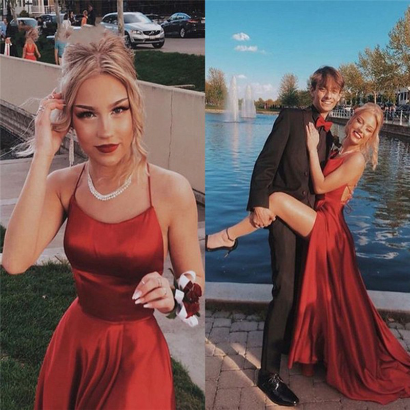El comercio exterior de Europa y América Amazon AliExpress deseo vestido de noche V sexy Sling adelgazamiento vestido largo soporte personalización