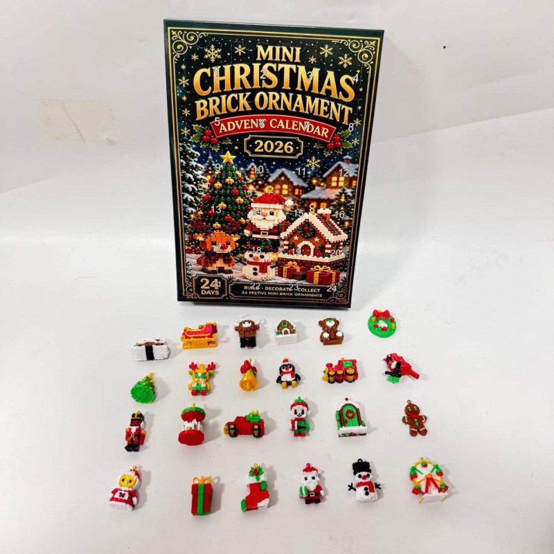 跨境 2026 Christmas Characters Advent Calendar 圣诞积木盲盒 办公、文化厂家批发实拍图