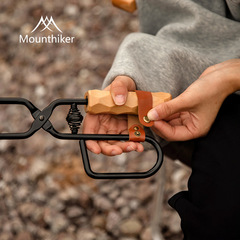 Mountain Guest Duckbill Fire Pliers Cool Tuo Outdoor Camping Home Portable Stainless Steel Beech Handle Fire Pliers