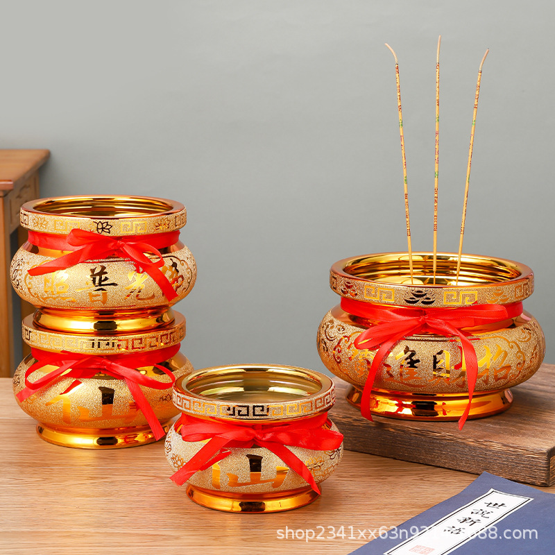 【特厚】香炉家用供奉插香陶瓷香薰炉居家观音财神佛堂供佛烧香炉