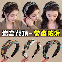 2025新款美拉德编织麻花头箍秋冬时尚洋气日常外戴发箍压发发卡女