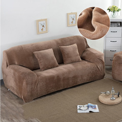 Fleece winter thick universal sofa cover all-in-one fabric sofa anti-slip minimalist modern sofa cover pad full cover
