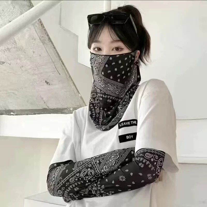 Подвесная ушная солнцезащитная маска, мужская полно лицевая защита, для вождения и поездок, нагрудная/шеиная накидка, женская шейная защита лица, вуаль